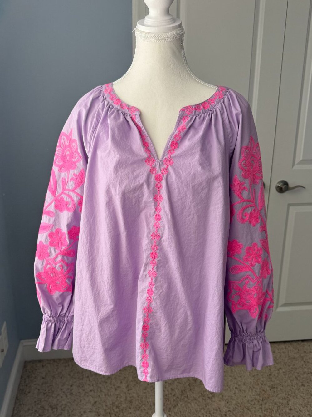 Lilly Pulitzer Bohemian Ravina Tunic Top In Purple Iris Size M View 2